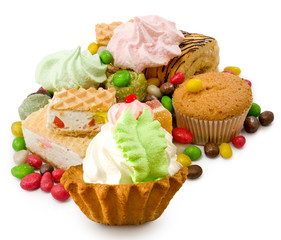 image of delicious cake closeup