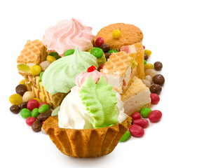 image of delicious cake closeup