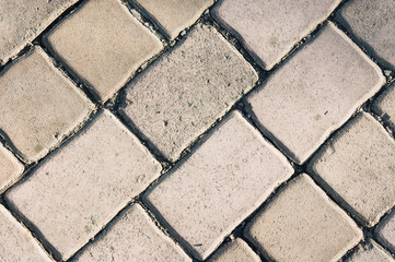 Obraz premium Seamless tileable texture , pavement brick , paving stones on a sidewalk