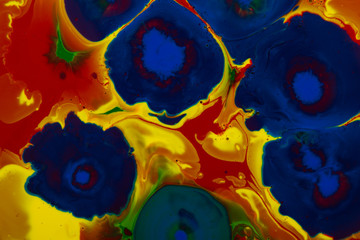 close up of different color paint