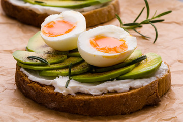 avocado and egg sandwich