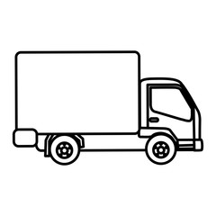 silhouette trucks trailer icon, vector illustraction design