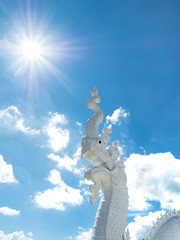 Thai White Dragon statue