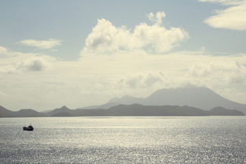 st kitts topography and small boat