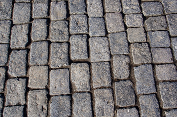 Pavement made of granite.Background