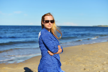 Young woman on beach