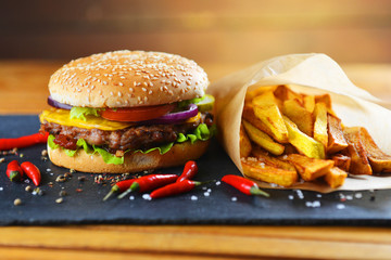 Tasty hamburger