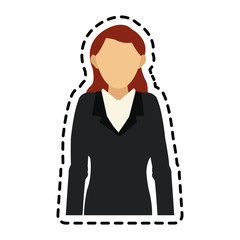 faceless business woman icon image vector illustration design 