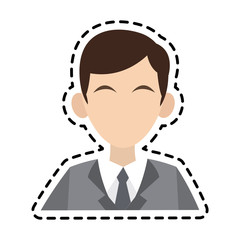 faceless businessman icon image vector illustration design 