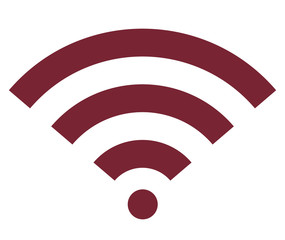 Wifi wireless internet signal flat icon	