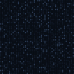 Fototapeta premium Abstract blue color neon dots, dotted technology background. Glowing particles, led light pattern, futuristic texture, digital vector design