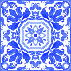 Portuguese azulejo tiles. Blue and white gorgeous seamless patterns. For scrapbooking, wallpaper, cases for smartphones, web background, print, surface texture, pillows, towels, linens bags T-shirts