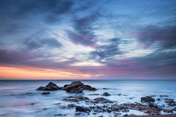 Dawn at Chemical Beach / Dawdon Chemical Beach, got its name from the former Seaham Chemical Works and is located on the Durham coastline south of Seaham © drhfoto