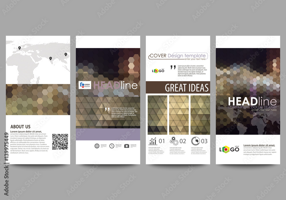 Poster flyers set, modern banners. business templates. cover design template, easy editable vector layouts.