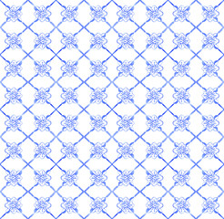 Portuguese azulejo tiles. Blue and white gorgeous seamless patterns. For scrapbooking, wallpaper, cases for smartphones, web background, print, surface texture, pillows, towels, linens bags T-shirts