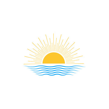 Sun and sea logo.