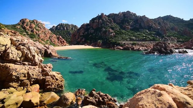 blue sea and rocks in Costa Paradiso, Sardinia