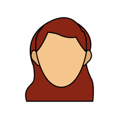 faceless head of woman icon image vector illustration design 