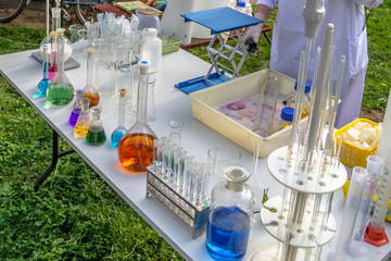 chemical lab - show in the open air