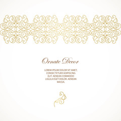 Vector ornamental  decorative frame.