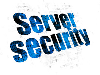 Protection concept: Server Security on Digital background