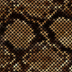 Brown mosaic imitating a snake skin. There is an option in the vector.