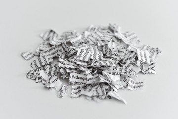 document broken into a thousand pieces