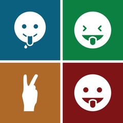 Set of 4 showing filled icons