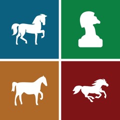 Set of 4 mane filled icons