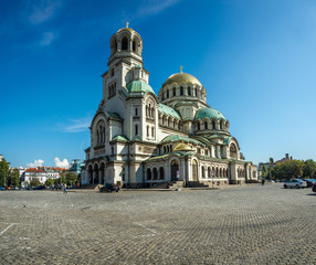 Fototapeta na wymiar Cathedral Saint Alexandar Nevskiin in Sofia, Bulgaria