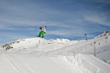 Fotobehang Snowboarder jump © philup