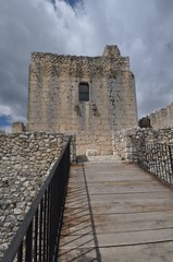 Rocca Calascio, a mountaintop fortress in Abruzzo, Italy
