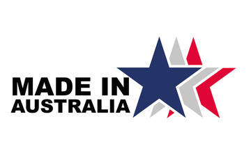 Made in Australia logo, vector