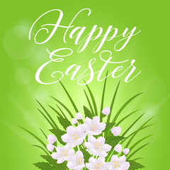 Happy easter greeting card