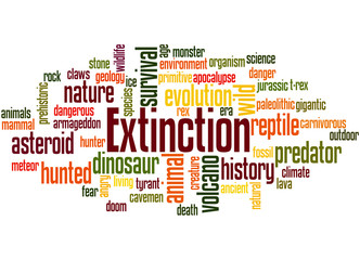 Fototapeta premium Extinction, word cloud concept 4