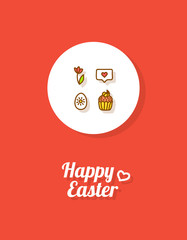 Happy Easter. Greeting card
