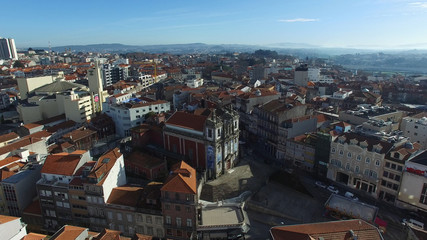 Fototapeta na wymiar Church of Saint Ildefonso and Porto Skyline, Portugal