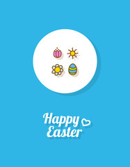 Happy Easter. Greeting card