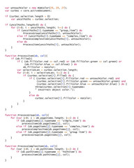 Abstract background with program code. Programming and coding technology background. Program listing. Vector illustration.