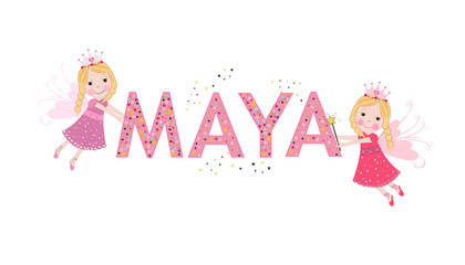 Maya female name with cute fairy tale