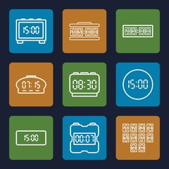 Set of 9 pm outline icons