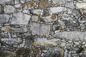 Steinmauer in Affife, Portugal