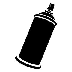 side view silhouette aerosol spray bottle can icon vector illustration