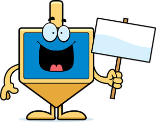 Cartoon Dreidel Sign