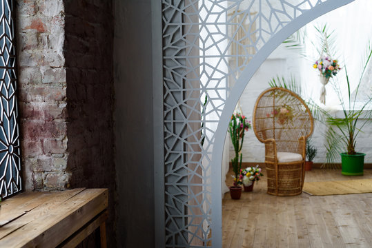 Interior Of The Living Room In The Moroccan Oriental Style