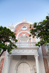 Intricate entrance of the University of Cartagena, Colombia.