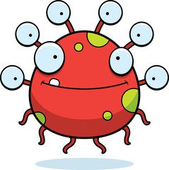 Happy Cartoon Eyeball Monster