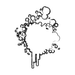 blurred silhouette ink splash icon vector illustration