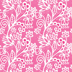 Fototapeta na wymiar Lace seamless pattern with flowers