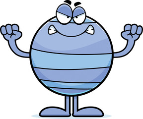 Obraz premium Angry Cartoon Neptune